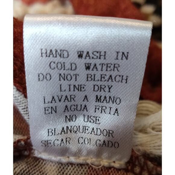 Entro Southwestern Sweater Top Women's LARGE Boho Fringe Lightweight Oversized - Picture 11 of 16